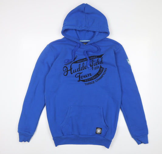 Huddersfield Town Football Club Mens Blue Cotton Pullover Hoodie Size M - Logo