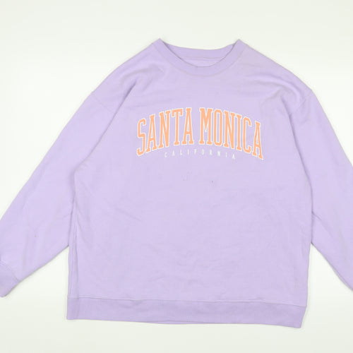 Hollister Womens Purple Cotton Pullover Sweatshirt Size M Pullover - Santa Monica