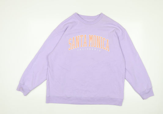 Hollister Womens Purple Cotton Pullover Sweatshirt Size M Pullover - Santa Monica