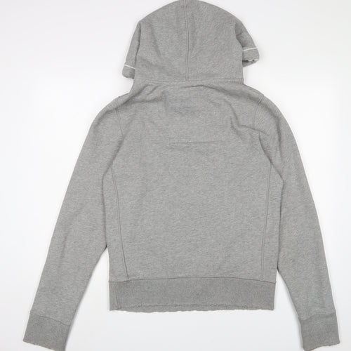 Abercrombie & Fitch Womens Grey Cotton Pullover Hoodie Size M Pullover - Logo, Embroidered