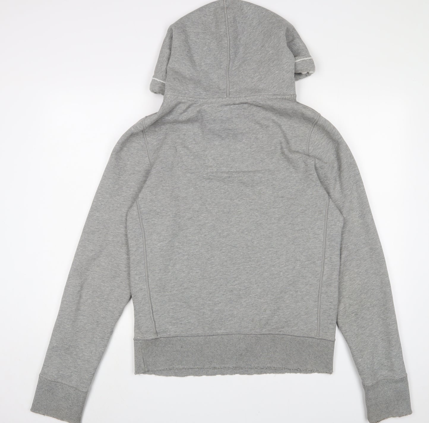 Abercrombie & Fitch Womens Grey Cotton Pullover Hoodie Size M Pullover - Logo, Embroidered