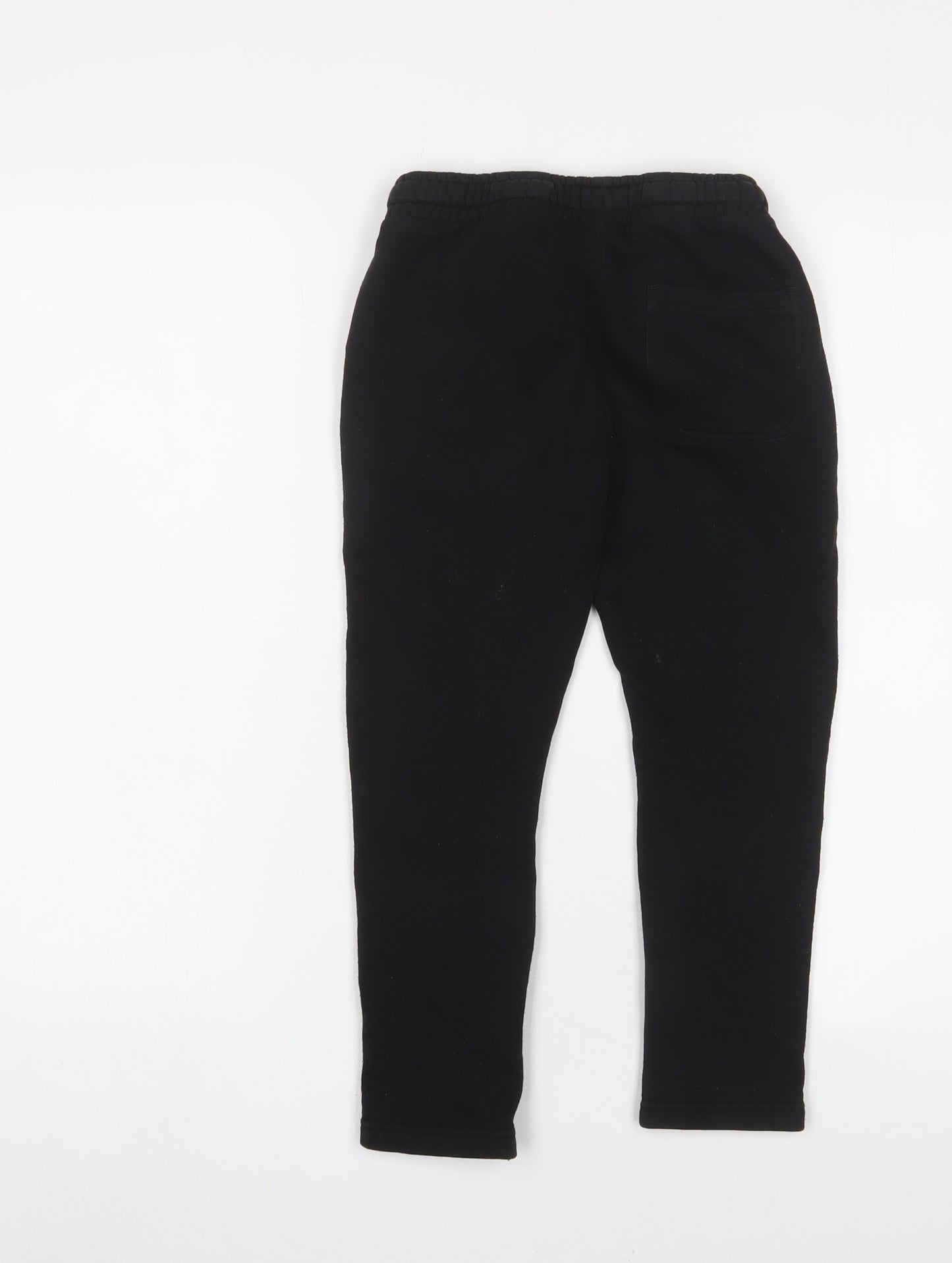 Lyle & Scott Boys Black Cotton Jogger Trousers Size 7-8 Years L20 in Regular Drawstring - Logo, Embroidered