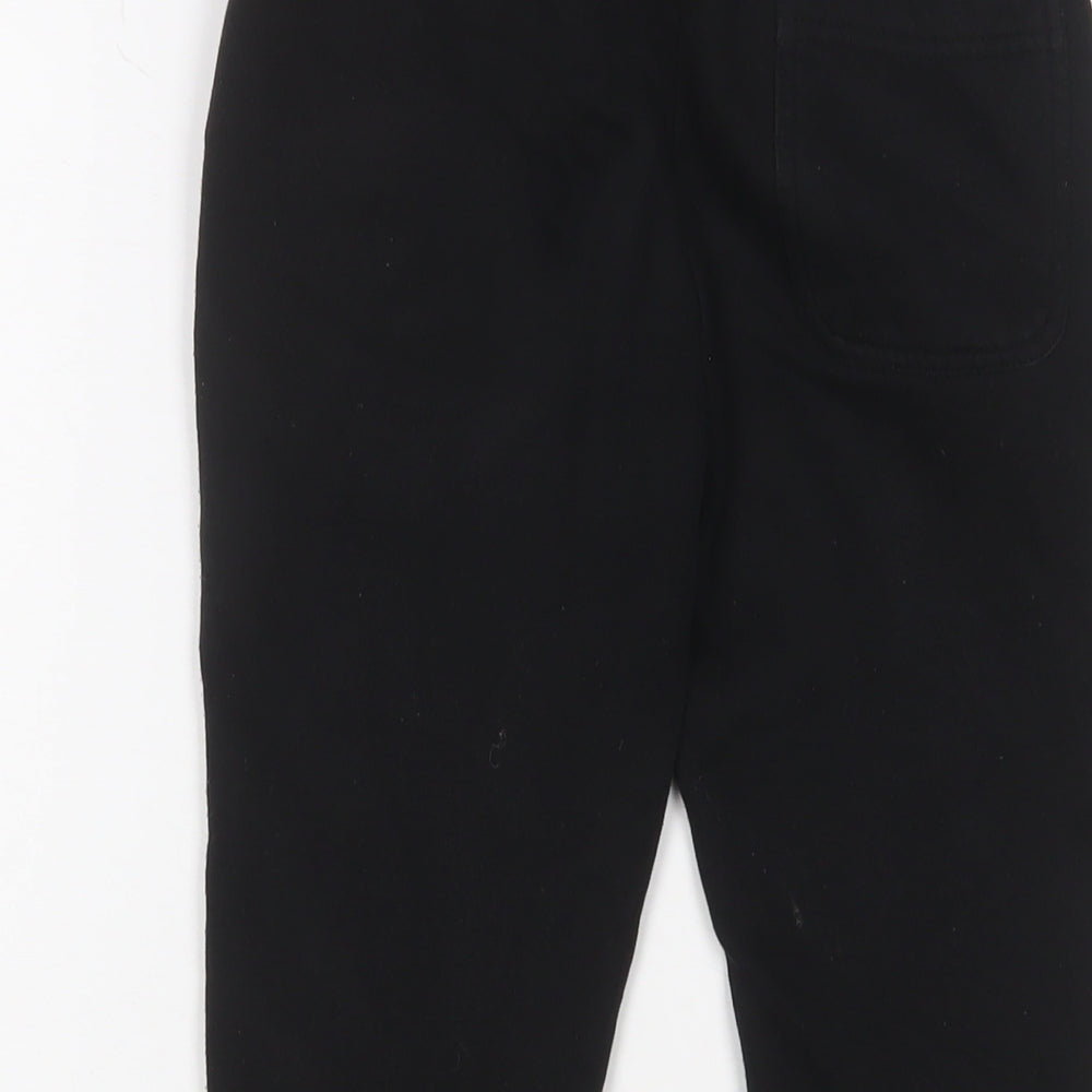 Lyle & Scott Boys Black Cotton Jogger Trousers Size 7-8 Years L20 in Regular Drawstring - Logo, Embroidered