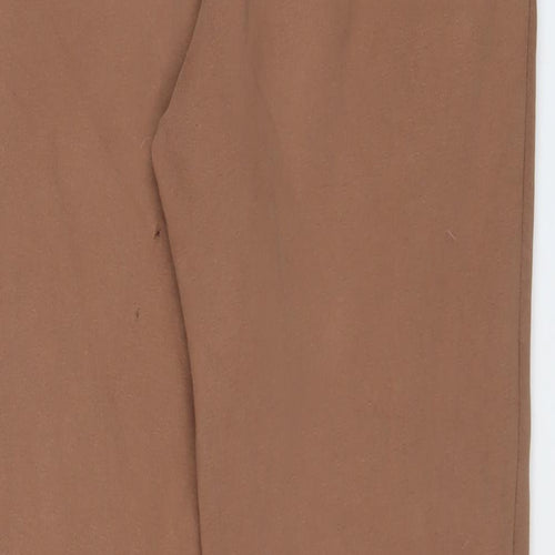 Hoodrich Womens Brown Cotton Jogger Trousers Size S L28 in Regular Drawstring - Logo, Embroidered