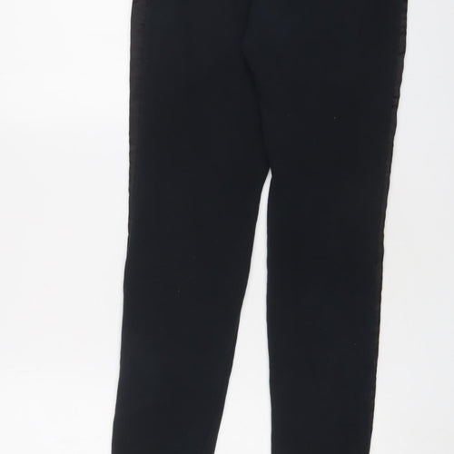 PUMA Womens Black Cotton Jogger Trousers Size 8 L29 in Regular Drawstring - Logo, Embroidered