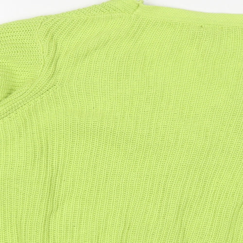 Nobody's Child Womens Green V-Neck Cotton Cardigan Jumper Size 10 - 10/12