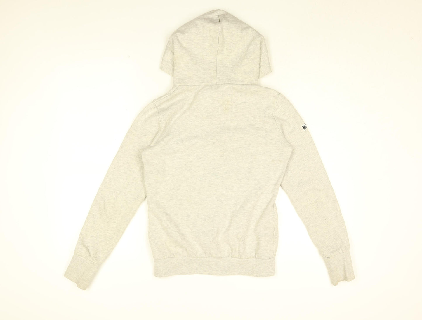 Superdry Womens Grey Cotton Full Zip Hoodie Size S Zip