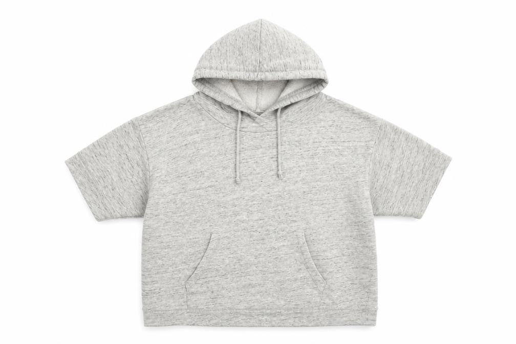 Front view of Vans women’s grey cotton pullover hoodie, size L, pullover