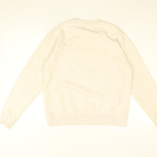 Disney Womens Beige Cotton Pullover Sweatshirt Size 2XS Pullover - Mickey Mouse and Pluto