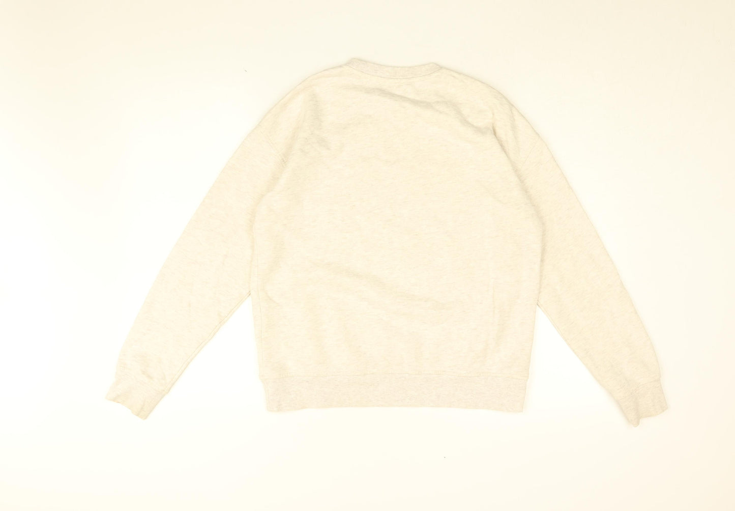 Disney Womens Beige Cotton Pullover Sweatshirt Size 2XS Pullover - Mickey Mouse and Pluto
