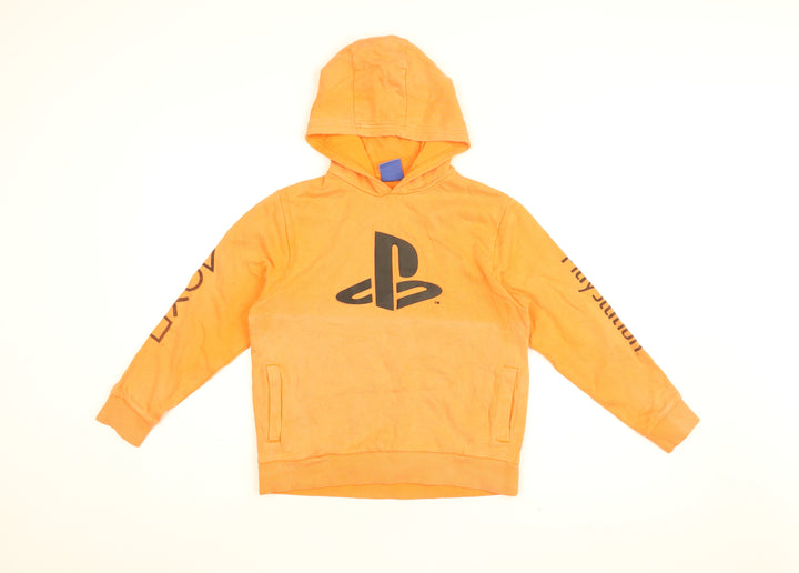 PlayStation Boys Orange Cotton Pullover Hoodie Size 9 Years Pullover - PlayStation