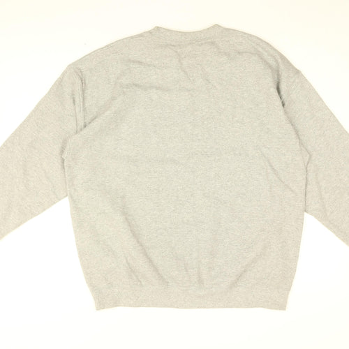 ELF Womens Grey Cotton Pullover Sweatshirt Size L Pullover - Elf, Santa's Coming!