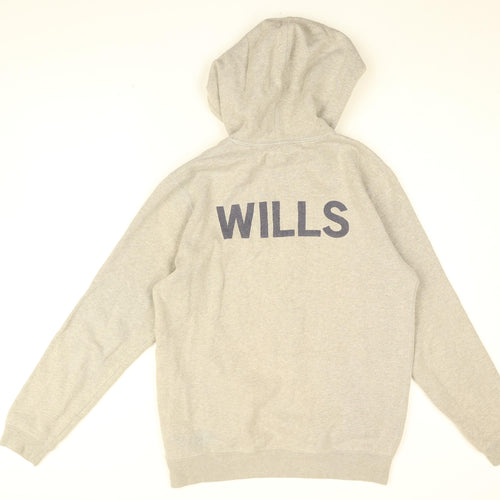Jack Wills Mens Grey Cotton Pullover Hoodie Size XS - Wills Logo