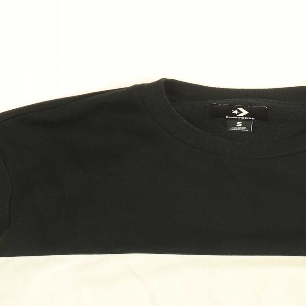 Converse Mens Black Cotton Pullover Sweatshirt Size S