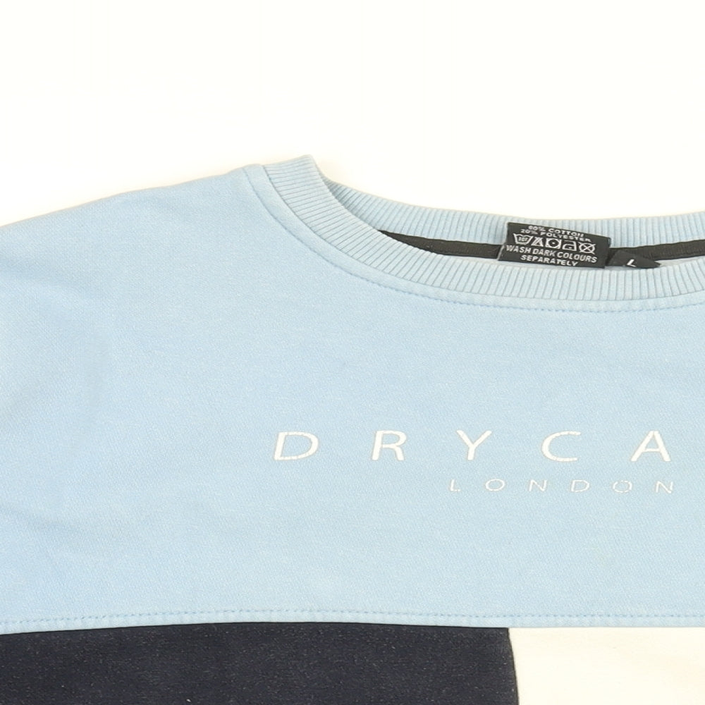 Drycast Mens Blue Cotton Pullover Sweatshirt Size L - DRYCAST London