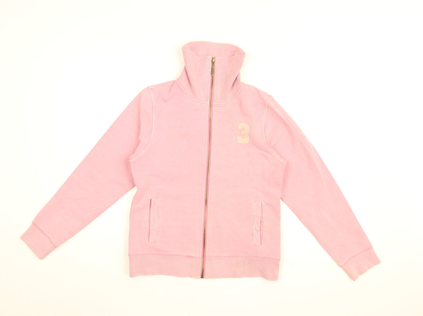 Joules Womens Pink Cotton Full Zip Sweatshirt Size 8 Zip