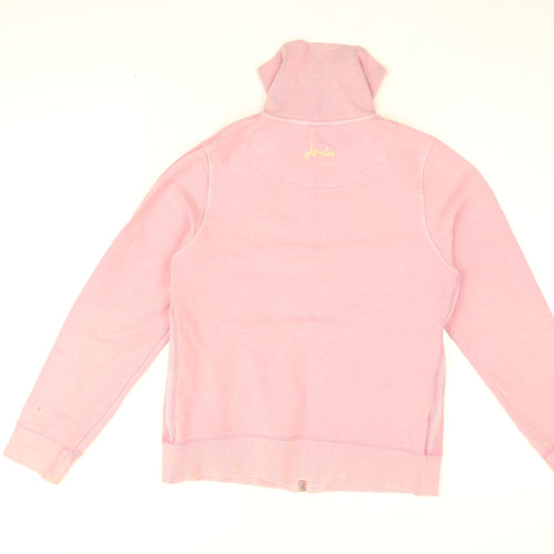 Joules Womens Pink Cotton Full Zip Sweatshirt Size 8 Zip