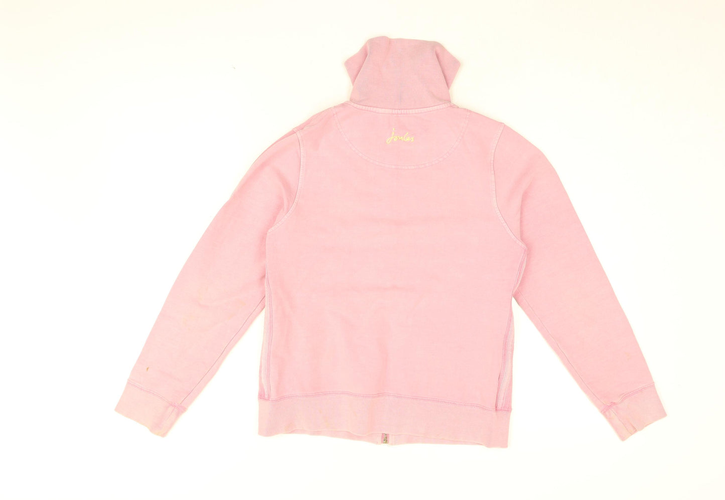 Joules Womens Pink Cotton Full Zip Sweatshirt Size 8 Zip