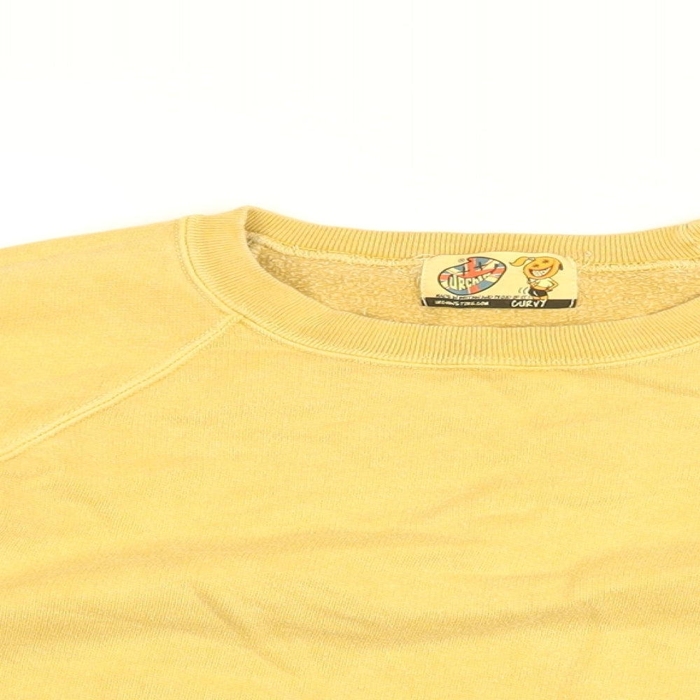 Urchin Womens Yellow Cotton Pullover Sweatshirt Size 10 Pullover