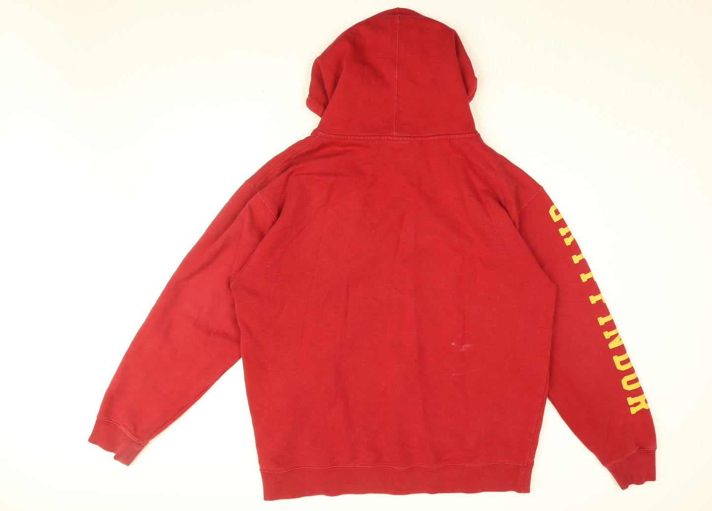 Harry Potter Mens Red Cotton Full Zip Hoodie Size L - Gryffindor