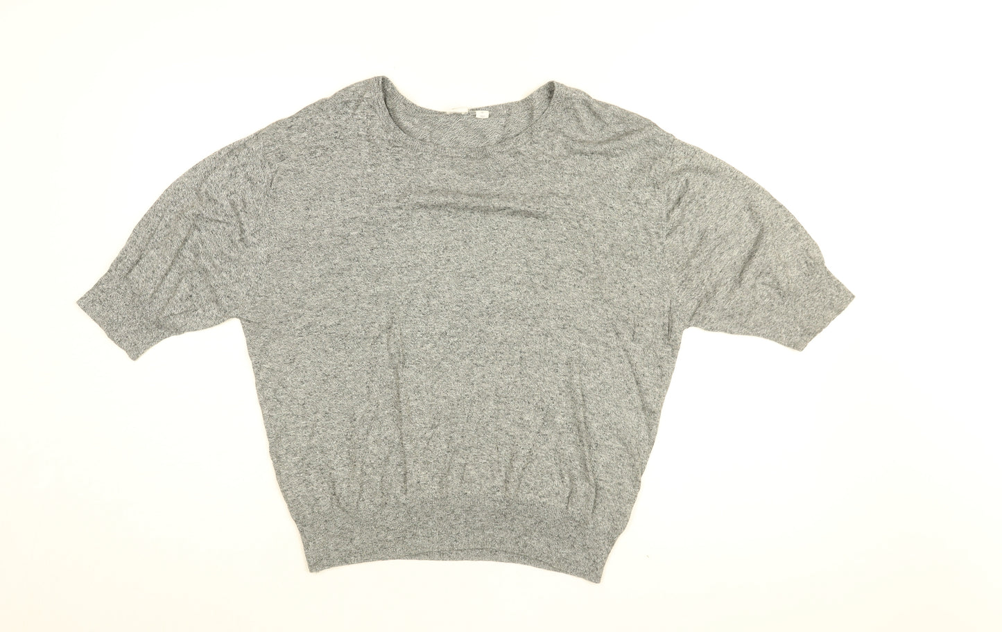 Gap Womens Grey Cotton Basic T-Shirt Size M Round Neck