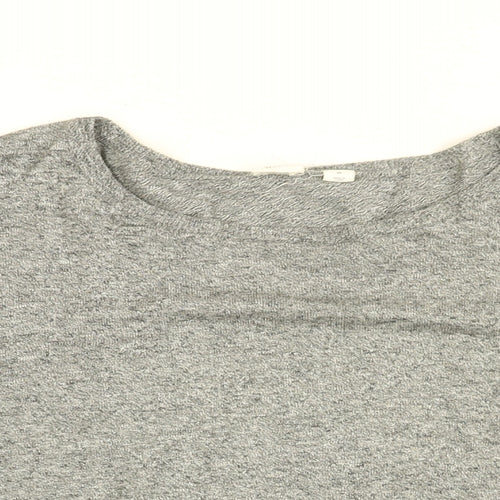 Gap Womens Grey Cotton Basic T-Shirt Size M Round Neck