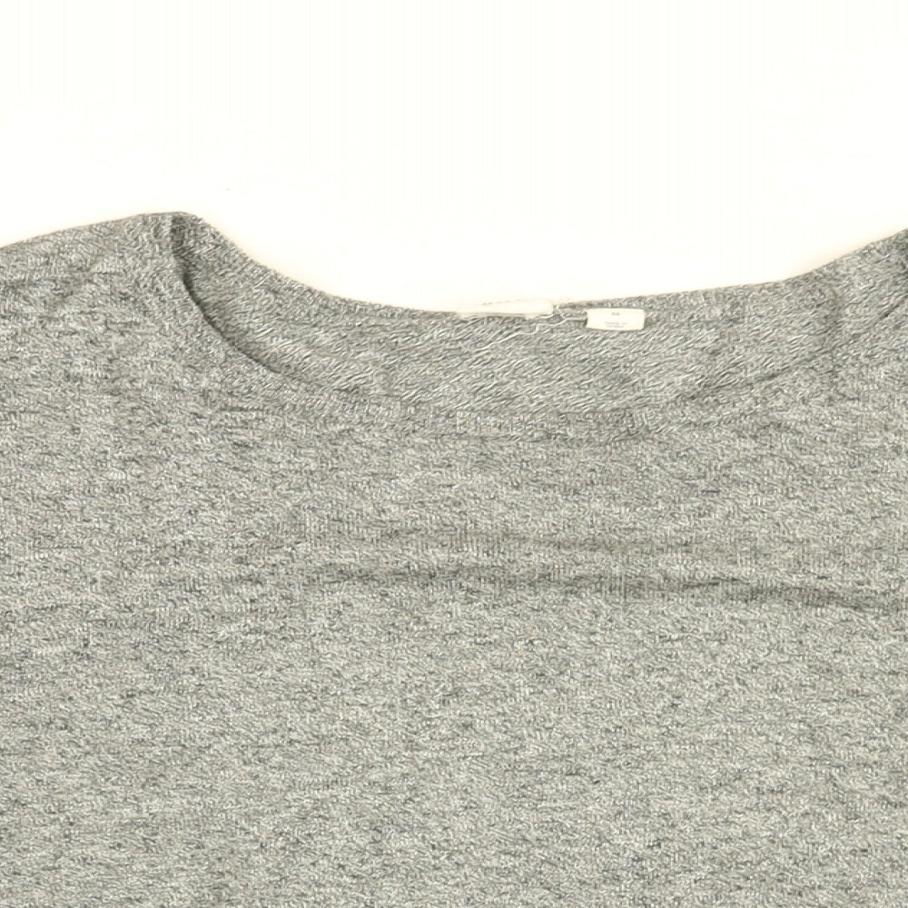 Gap Womens Grey Cotton Basic T-Shirt Size M Round Neck