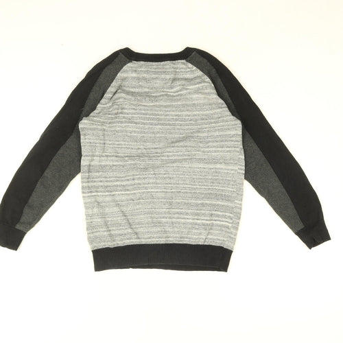 RJR.John Rocha Boys Grey Round Neck Cotton Pullover Jumper Size 8-9 Years Pullover
