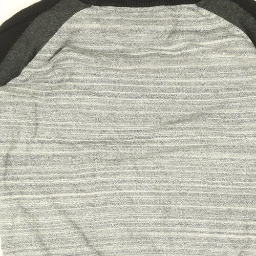 RJR.John Rocha Boys Grey Round Neck Cotton Pullover Jumper Size 8-9 Years Pullover