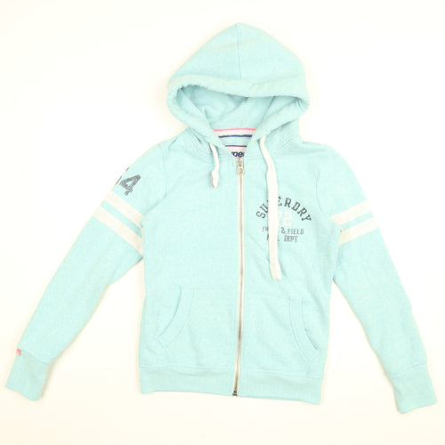 Superdry Womens Blue Cotton Full Zip Hoodie Size S Zip - Superdry 72