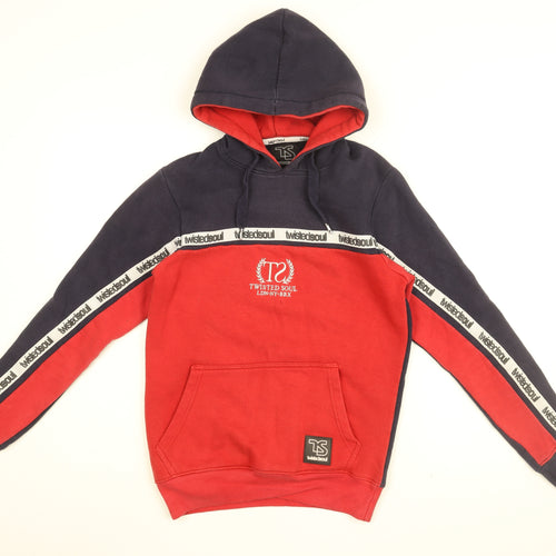 Twisted Soul Mens Red Cotton Pullover Hoodie Size XS - Twisted Soul