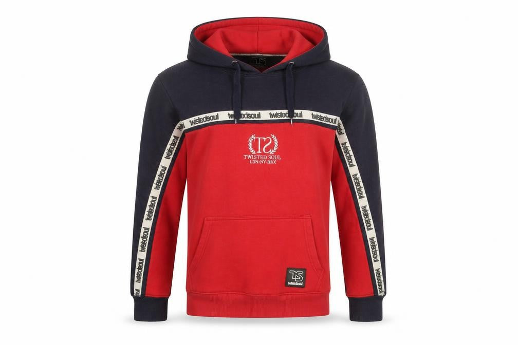 Twisted Soul Mens Red Cotton Pullover Hoodie Size XS - Twisted Soul