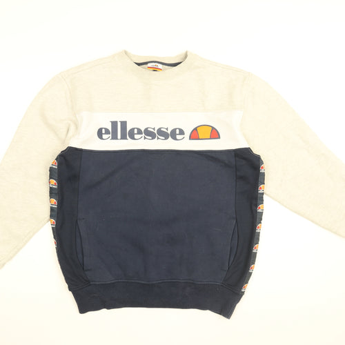 ellesse Mens Blue Cotton Pullover Sweatshirt Size M - Ellesse Logo