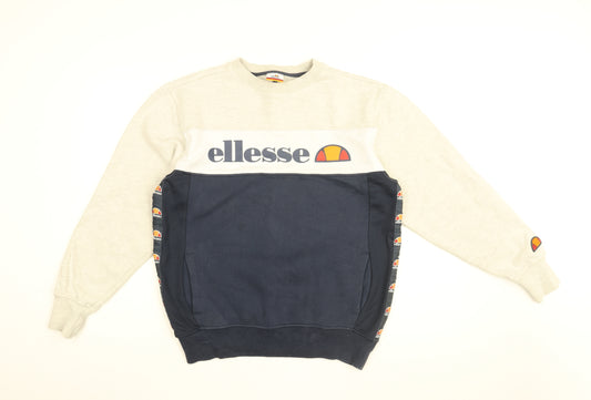 ellesse Mens Blue Cotton Pullover Sweatshirt Size M - Ellesse Logo