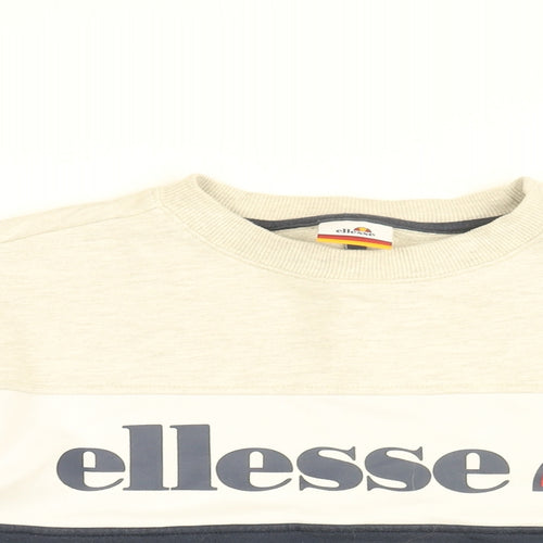 ellesse Mens Blue Cotton Pullover Sweatshirt Size M - Ellesse Logo