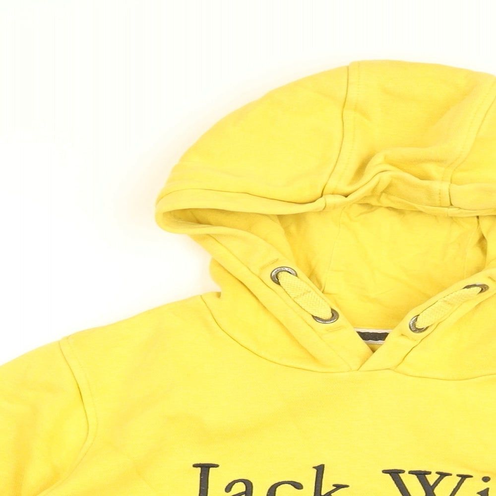 Jack Wills Boys Yellow Cotton Pullover Hoodie Size 10-11 Years Pullover - Jack Wills Logo