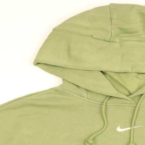 Nike Mens Green Cotton Pullover Hoodie Size L