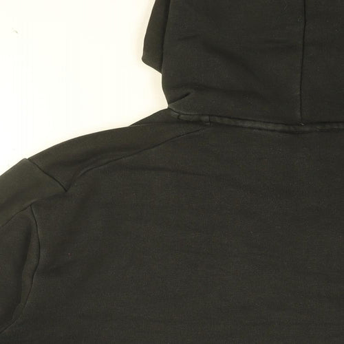 adidas Mens Black Cotton Pullover Hoodie Size M