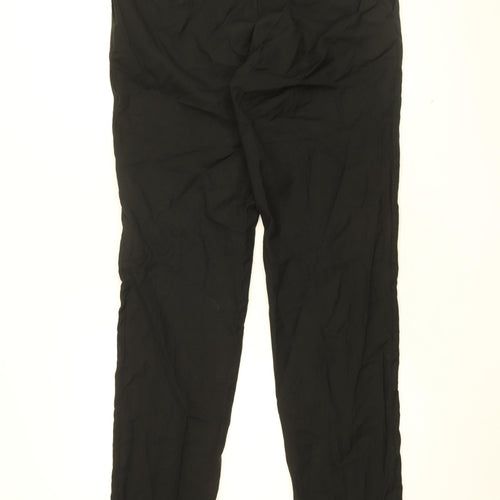 Jaeger Mens Black Wool Trousers Size 34 in L35 in Regular Zip