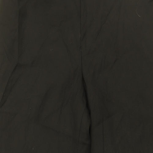Jaeger Mens Black Wool Trousers Size 34 in L35 in Regular Zip