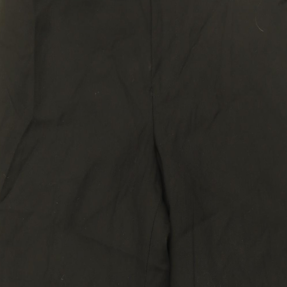 Jaeger Mens Black Wool Trousers Size 34 in L35 in Regular Zip