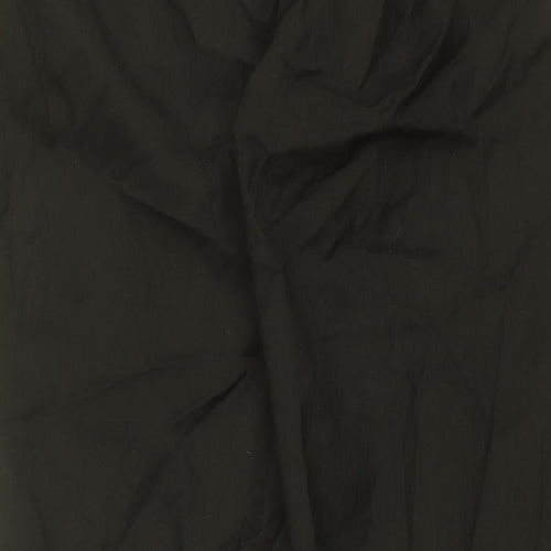 Jaeger Mens Black Wool Trousers Size 34 in L35 in Regular Zip