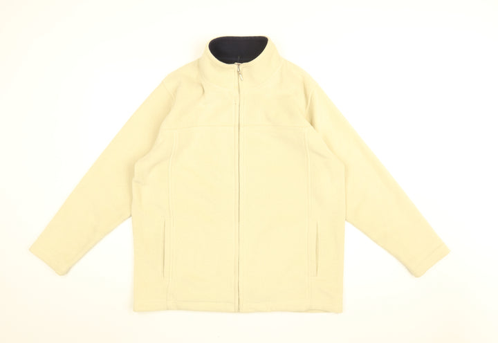 EWM Womens Beige Polyester Full Zip Sweatshirt Size 14 Zip
