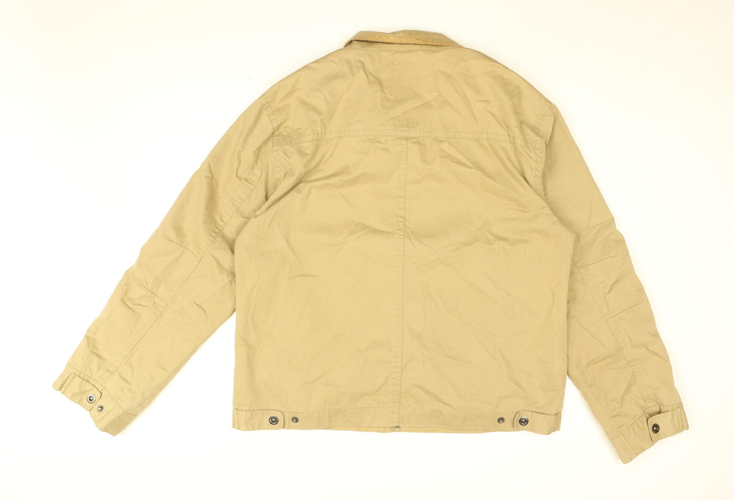 Boston Crew Mens Beige Jacket Coat Size XL Zip