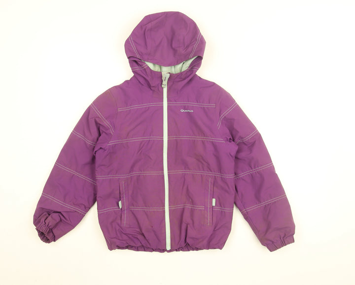 Quechua Girls Purple Overcoat Coat Size 8 Years Zip