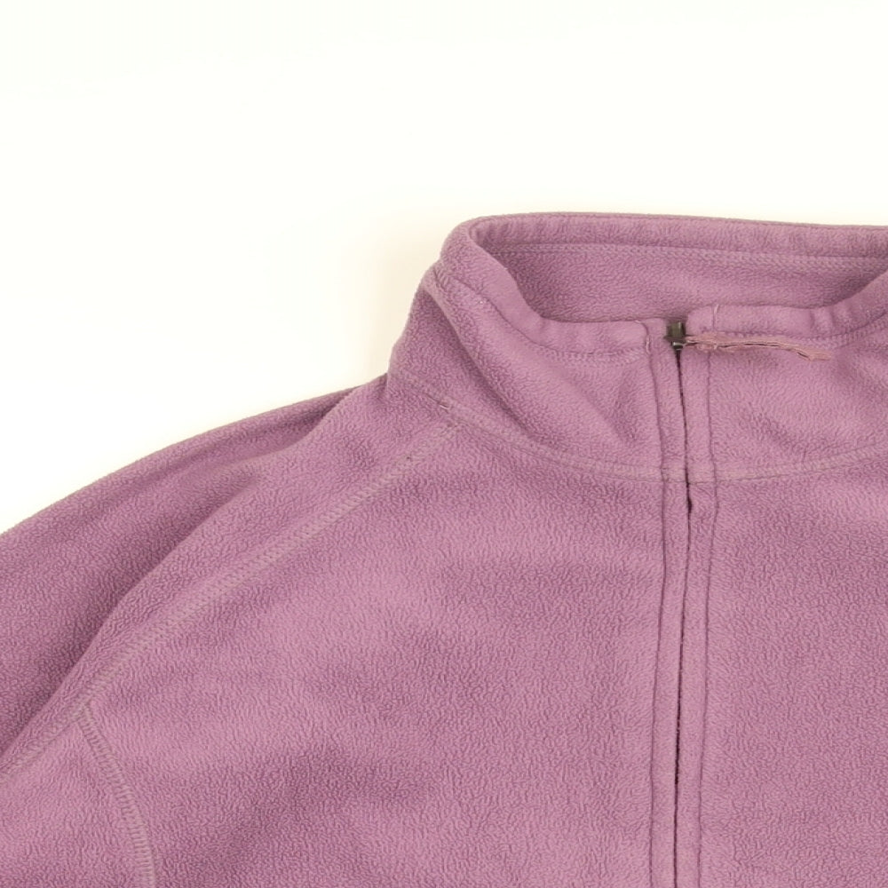 Country Rose Womens Purple Polyester Full Zip Sweatshirt Size M Zip