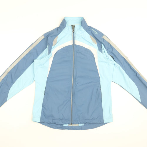 Saucony Womens Blue Jacket Coat Size S Zip