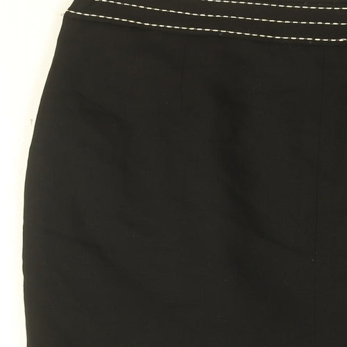 Coast Womens Black Polyester Straight & Pencil Skirt Size 12 Zip