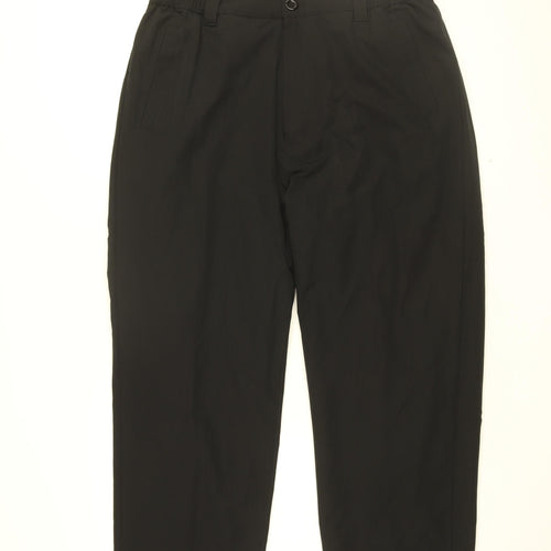 Pegasus Womens Black Polyester Trousers Size 36 in L29 in Regular Zip