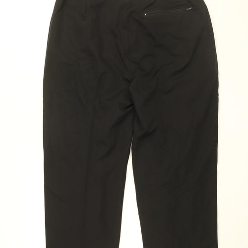 Pegasus Womens Black Polyester Trousers Size 36 in L29 in Regular Zip